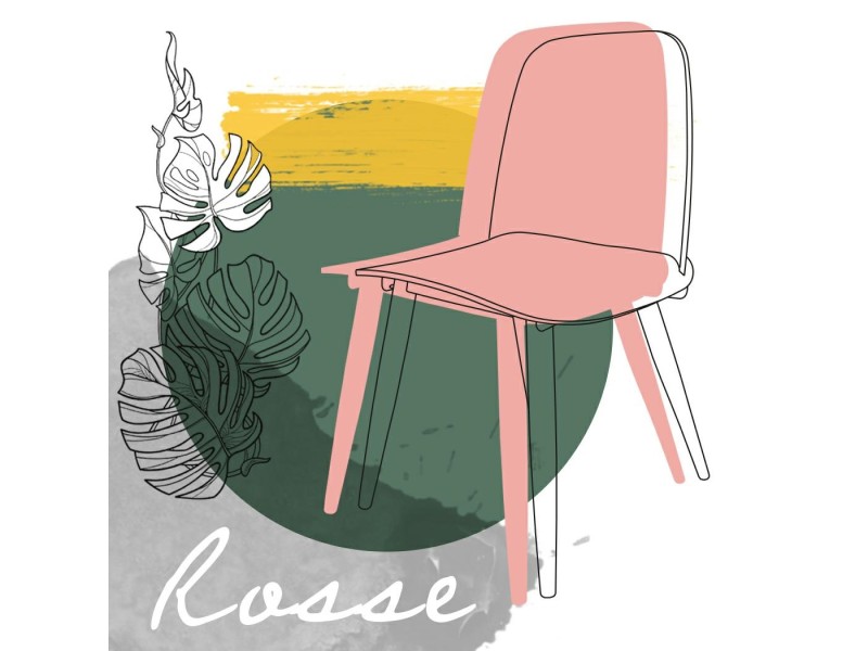 Krzesło Rosse różowe - d2design